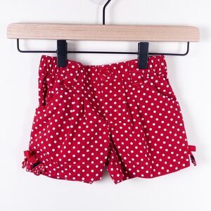 Gymboree Polka Dot‎ Shorts Kids 4 Red Ladybug Bow Accents